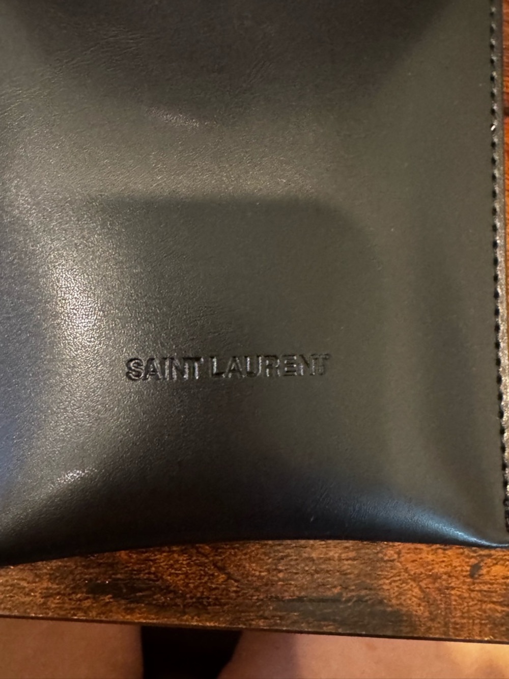 Saint Laurent Rimless Aviator Sunglasses - Black Frame, Brown Lenses - Picture 4 of 5